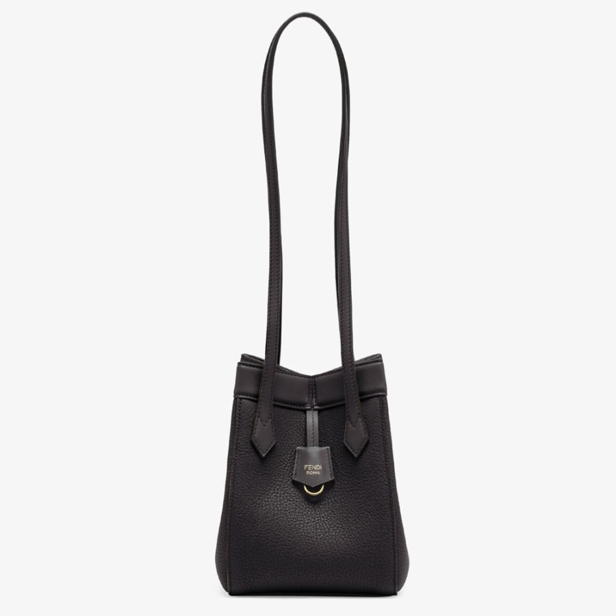 Donna Fendi Borse Mini | Minibag Trasformabile In Pelle Nera