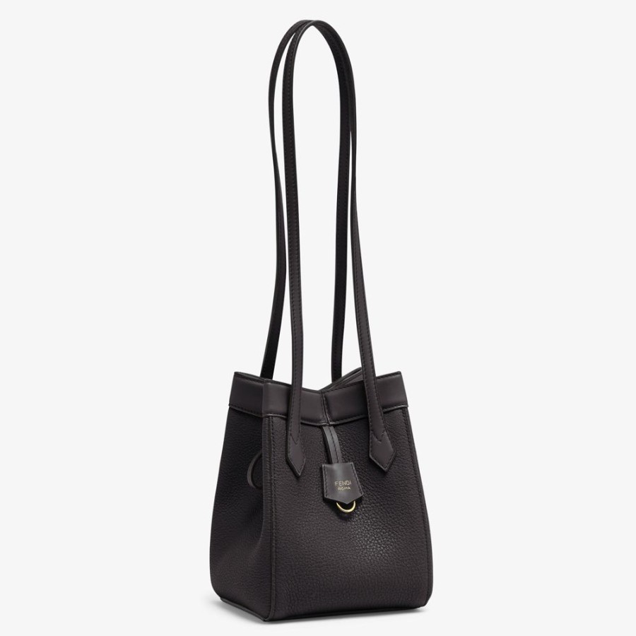 Donna Fendi Borse Mini | Minibag Trasformabile In Pelle Nera