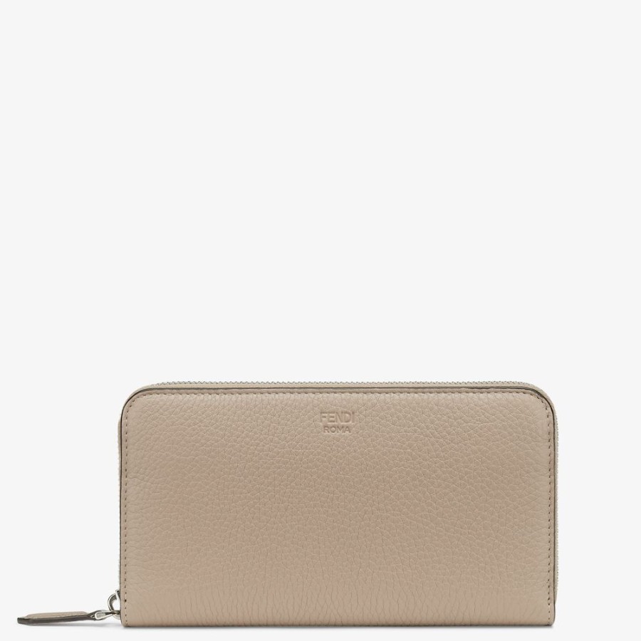 Donna Fendi Portafogli | Portafoglio In Pelle Beige