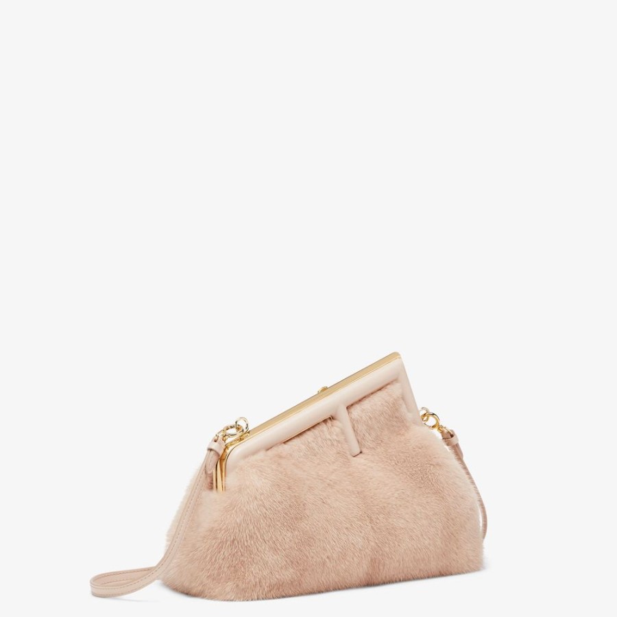 Donna Fendi Clutch E Pochette | Borsa In Visone Rosa