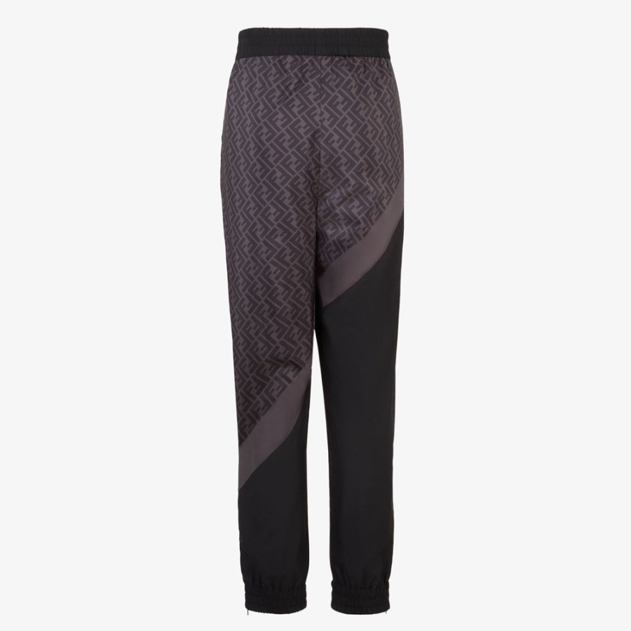 Uomo Fendi Activewear | Pantalone In Nylon Nero