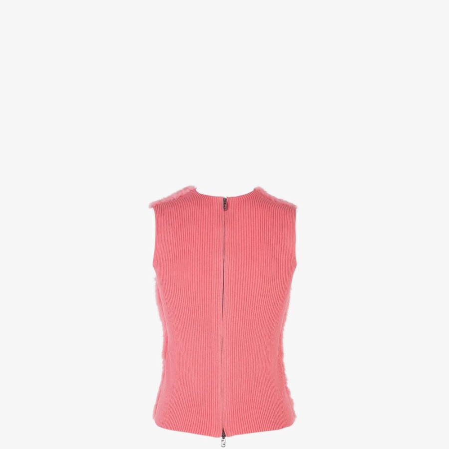 Donna Fendi Top E Camicie | Top In Visone Rosa