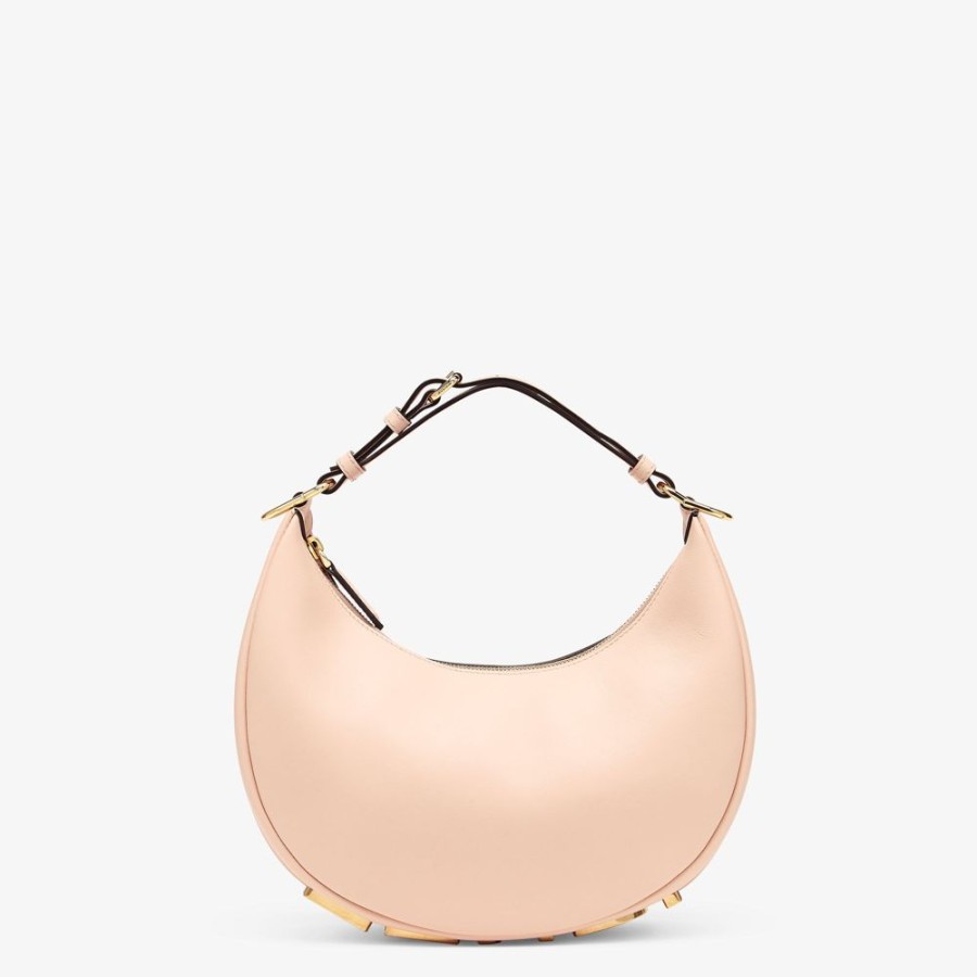 Donna Fendi Borse Hobo | Borsa In Pelle Rosa Chiaro