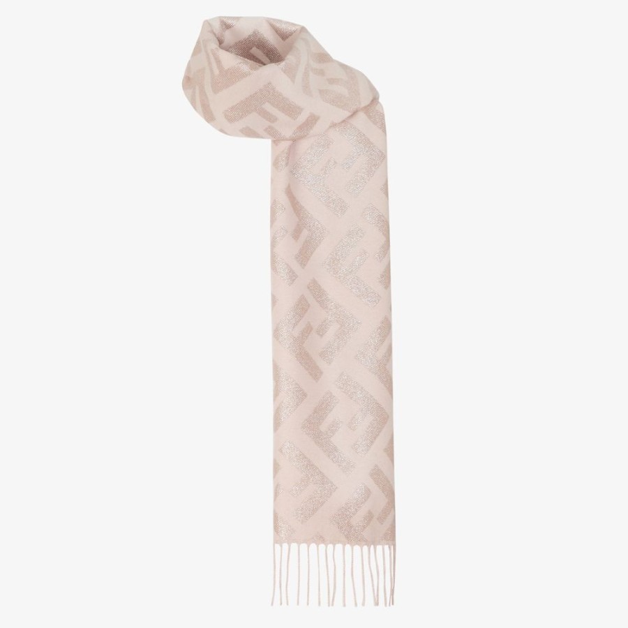 Donna Fendi Sciarpe E Poncho | Sciarpa In Cashmere Rosa