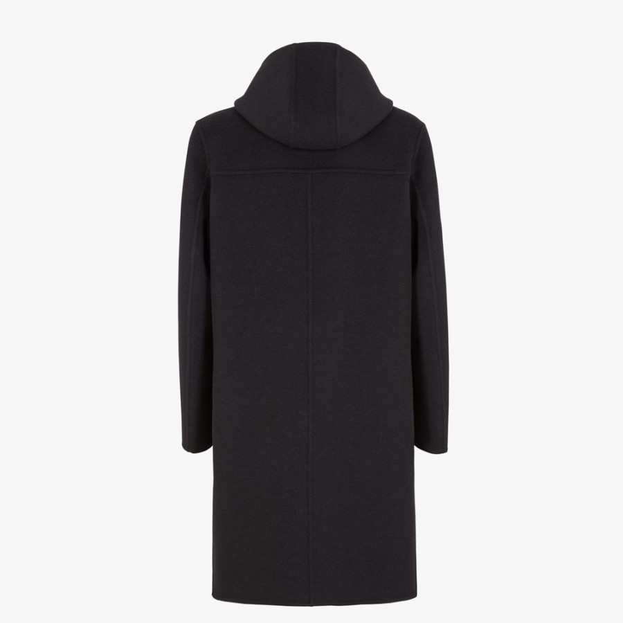 Uomo Fendi Cappotti E Capispalla | Cappotto In Lana Nero