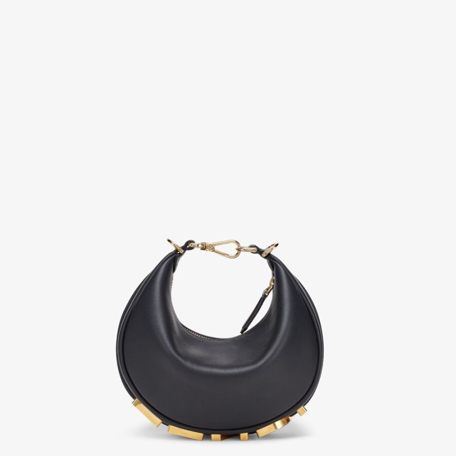 Donna Fendi Borse Hobo | Minibag In Pelle Nera