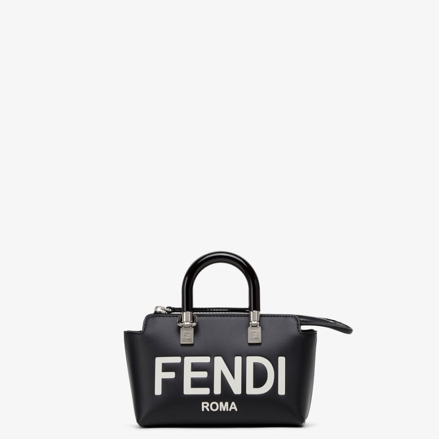 Donna Fendi Borse Mini | Bauletto Piccolo In Pelle Nera