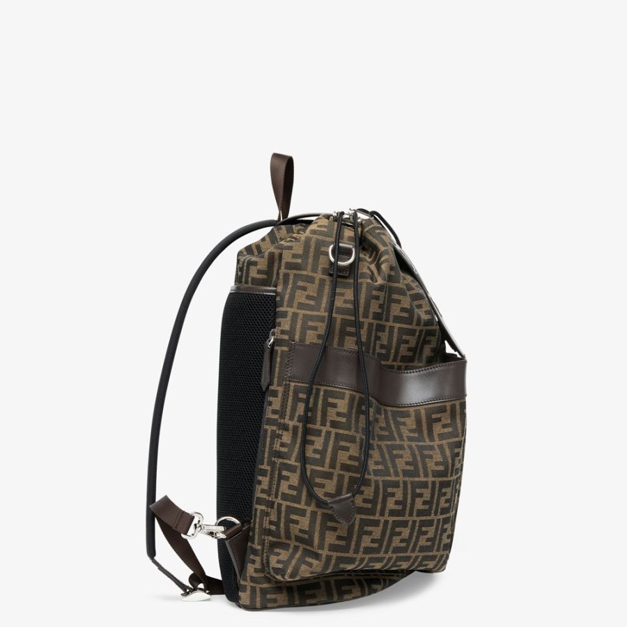 Uomo Fendi Viaggi | Zaino In Tessuto Jacquard Ff