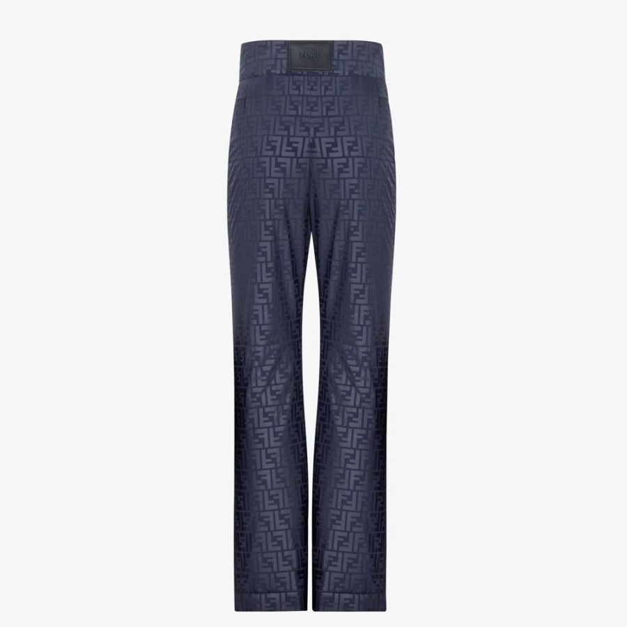 Donna Fendi Skiwear | Pantalone In Tessuto Tecnico Ff Blu