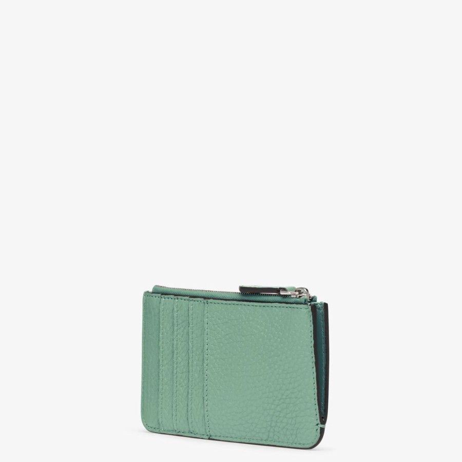 Donna Fendi Portacarte E Piccoli Accessori | Pouch In Pelle Verde Menta