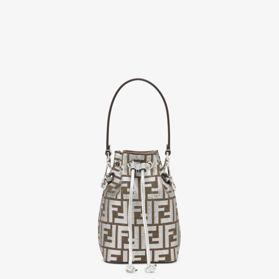 Donna Fendi Borse Mini | Minibag In Tessuto Ff Jacquard Laminato