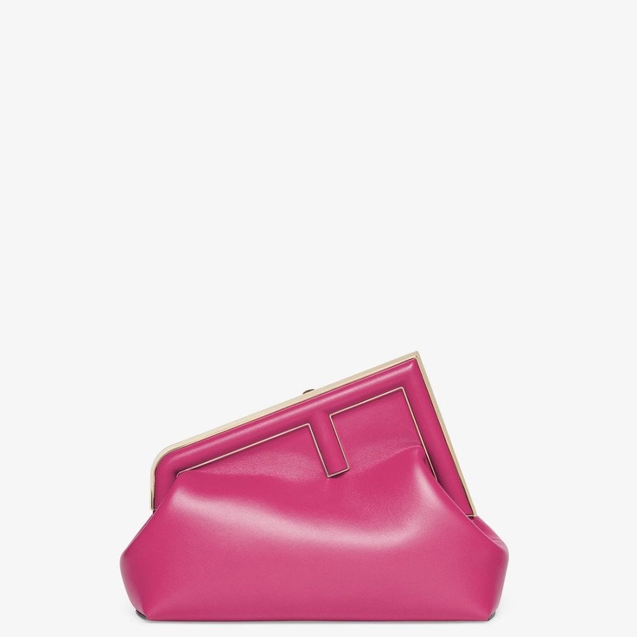 Donna Fendi Clutch E Pochette | Borsa In Pelle Fucsia