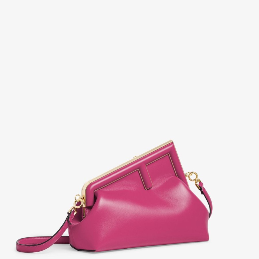 Donna Fendi Clutch E Pochette | Borsa In Pelle Fucsia