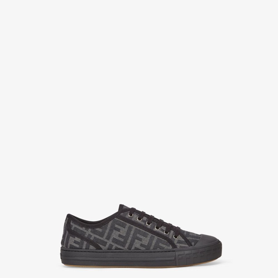 Uomo Fendi Sneakers | Low Top In Tessuto Jacquard Ff