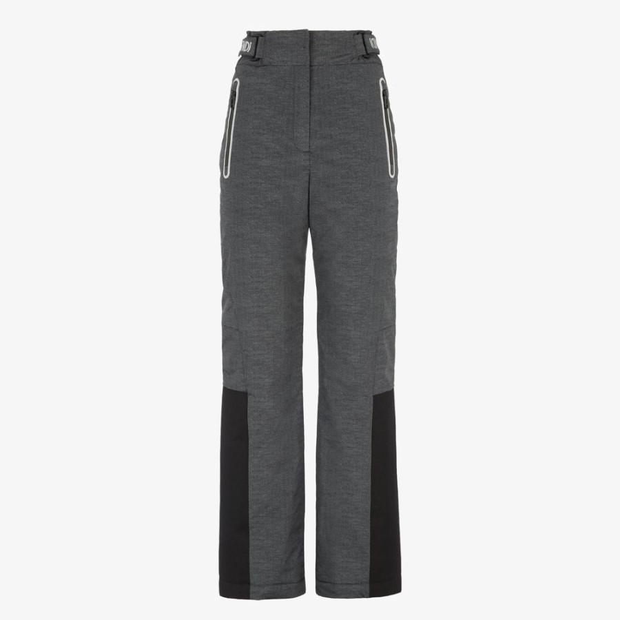 Donna Fendi Skiwear | Pantalone In Nylon Grigio