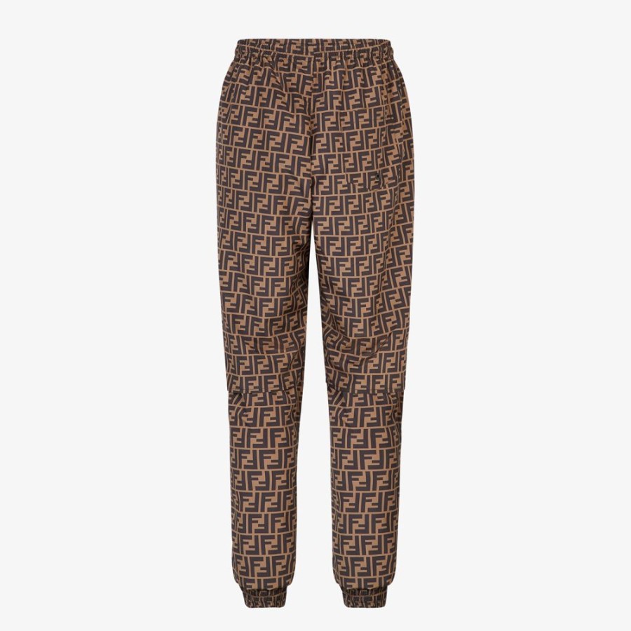 Uomo Fendi Activewear | Pantalone In Nylon Marrone