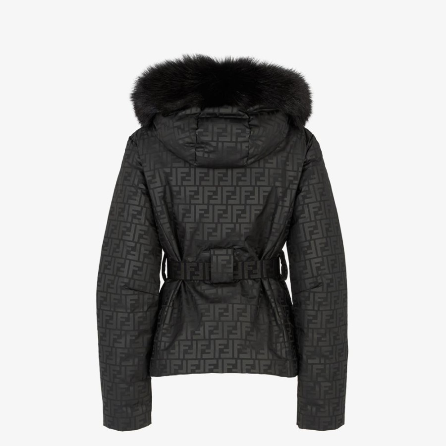 Donna Fendi Skiwear | Piumino In Nylon Ff Nero