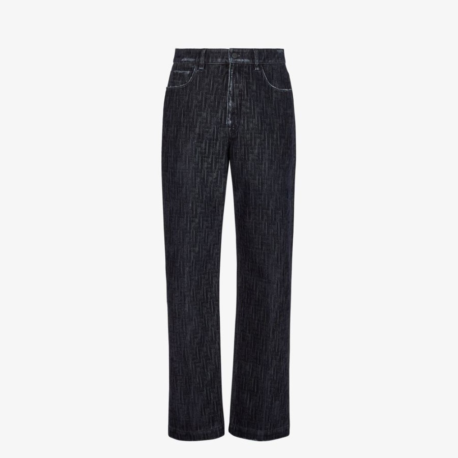 Uomo Fendi Denim E Pantaloni | Pantalone In Denim Blu