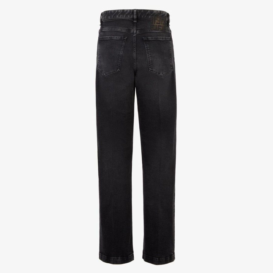 Uomo Fendi Denim E Pantaloni | Pantalone In Denim Nero