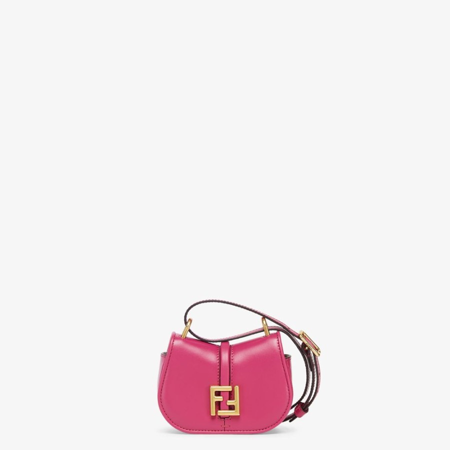 Donna Fendi Miniature Bags | Charm In Pelle Fucsia