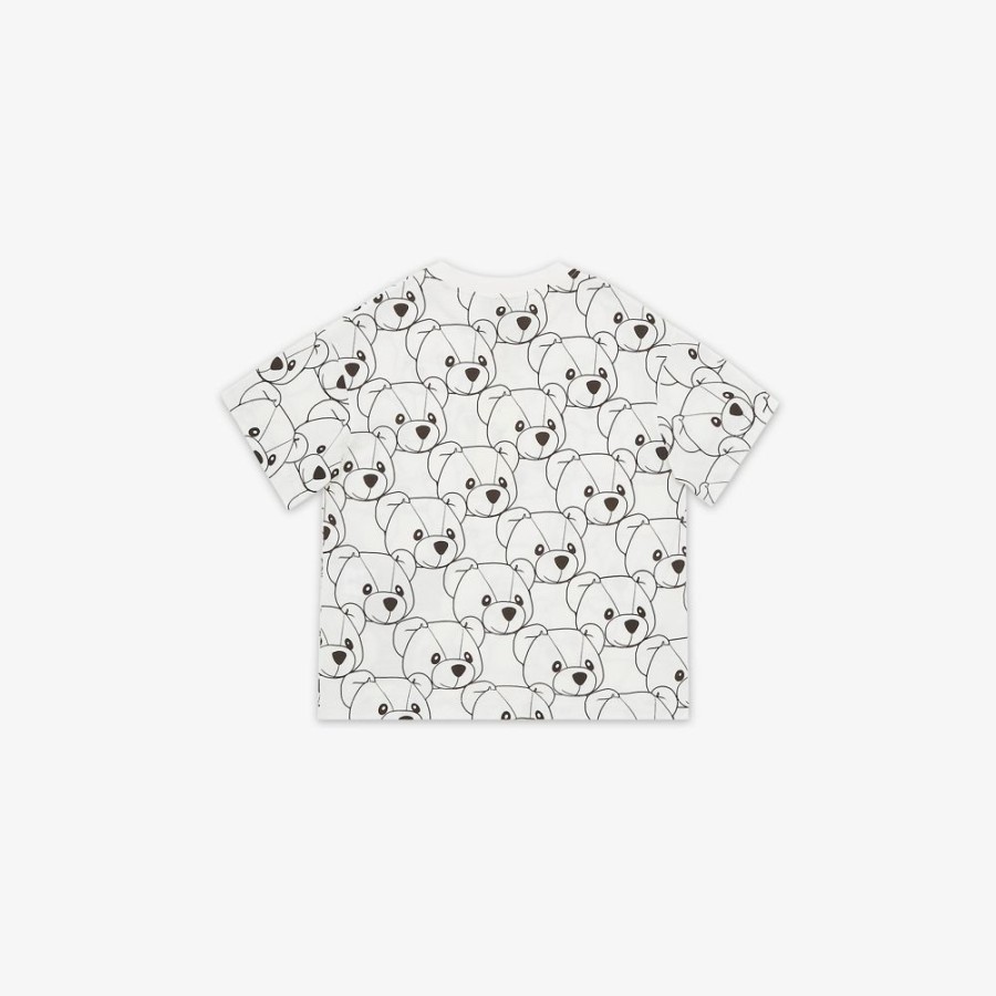 Bambini Fendi Abbigliamento | T-Shirt Junior In Jersey Con Stampa Multicolor