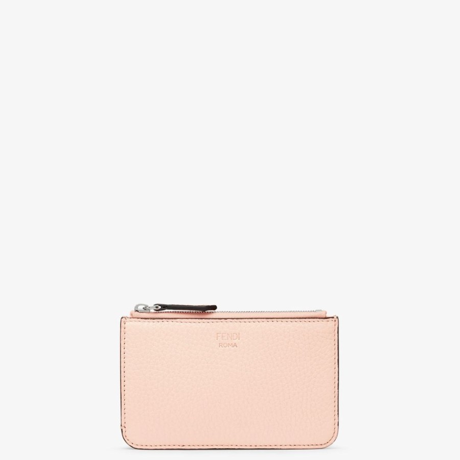 Donna Fendi Portacarte E Piccoli Accessori | Pouch In Pelle Rosa