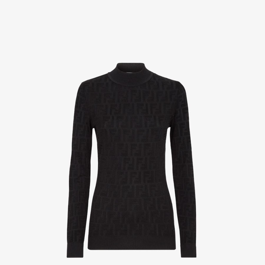 Donna Fendi Top E Camicie | Maglia In Tessuto Nero