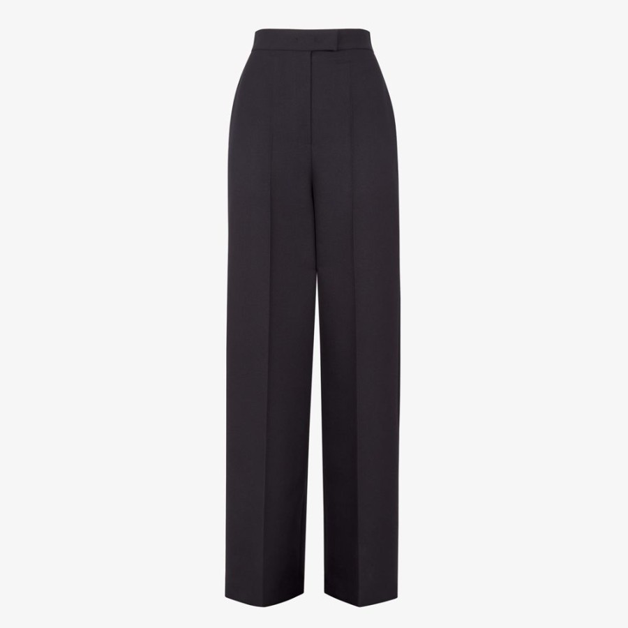 Donna Fendi Completi | Pantalone In Grain De Poudre Nero