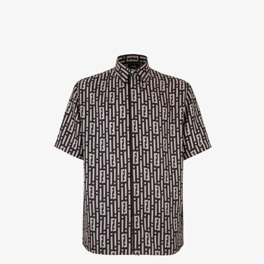 Uomo Fendi Camicie | Camicia In Seta Multicolor