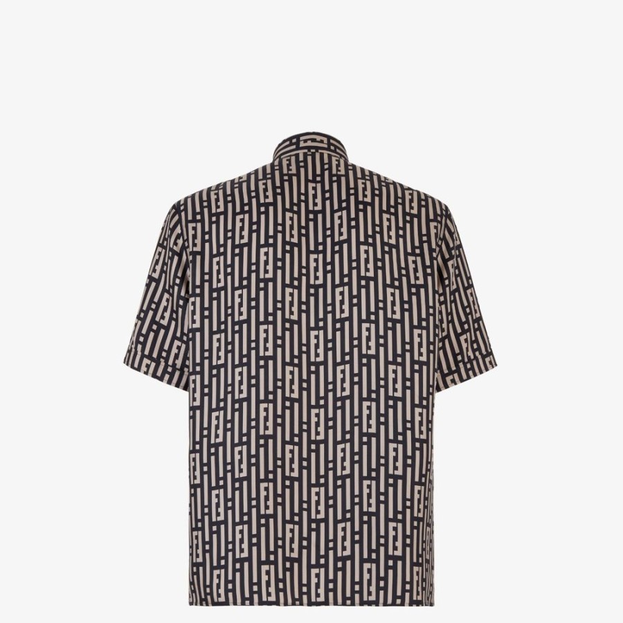 Uomo Fendi Camicie | Camicia In Seta Multicolor