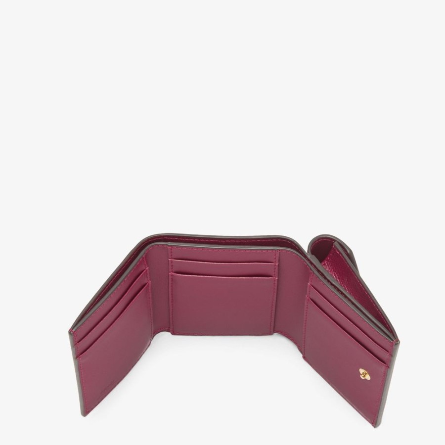 Donna Fendi Portafogli | Portafoglio In Pelle Bordeaux