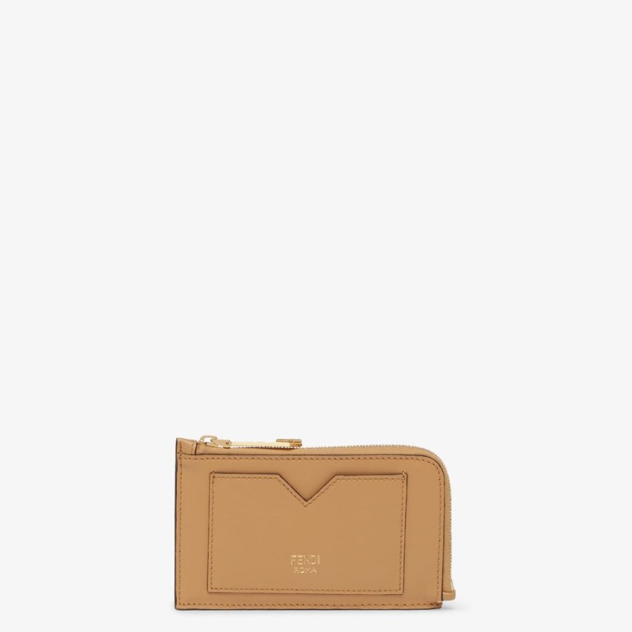 Donna Fendi Portacarte E Piccoli Accessori | Porta Carte In Pelle Beige