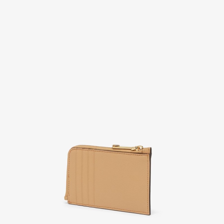 Donna Fendi Portacarte E Piccoli Accessori | Porta Carte In Pelle Beige