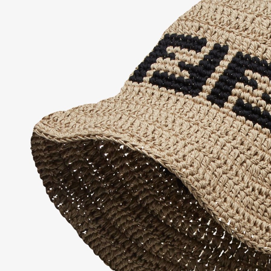 Donna Fendi Cappelli E Guanti | Cappello In Cotone Beige