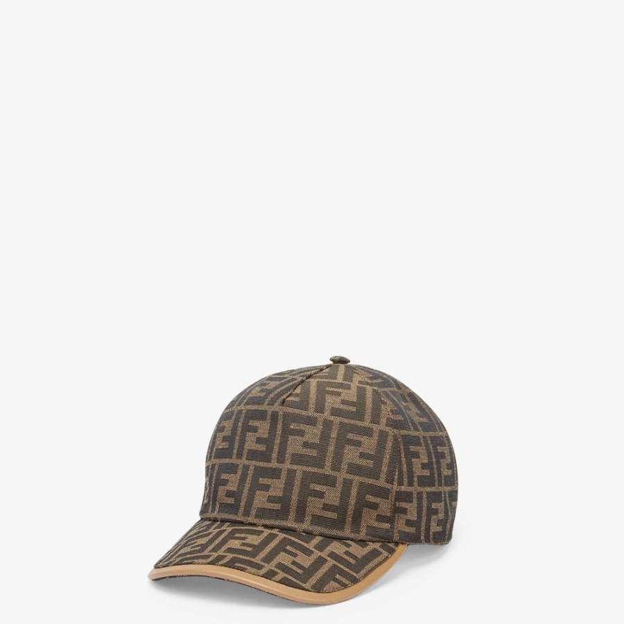 Uomo Fendi Cappelli E Guanti | Baseball Cap In Tessuto Jacquard Ff