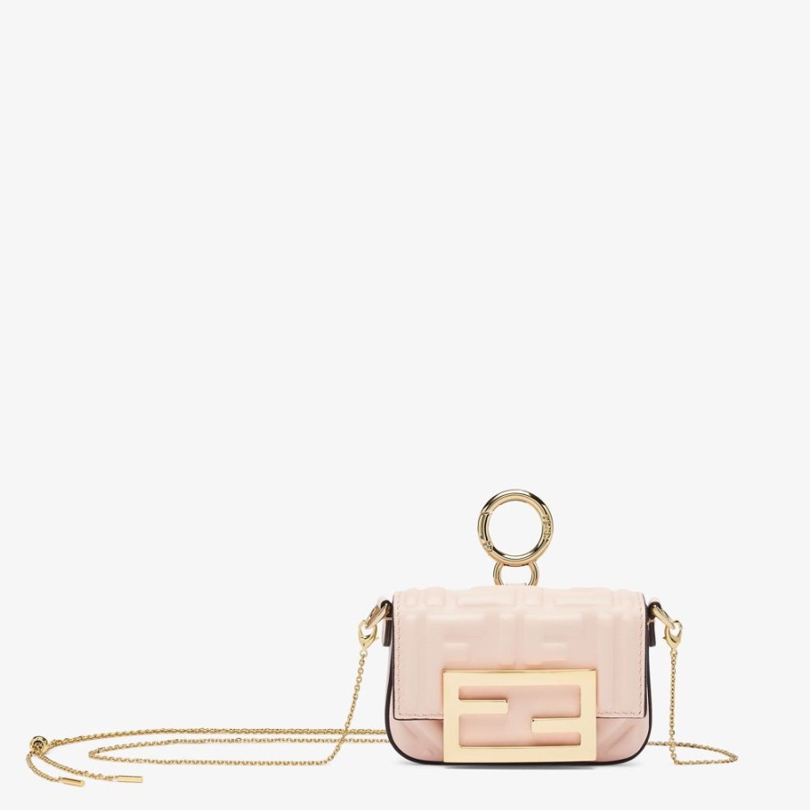 Donna Fendi Miniature Bags | Charm In Nappa Rosa