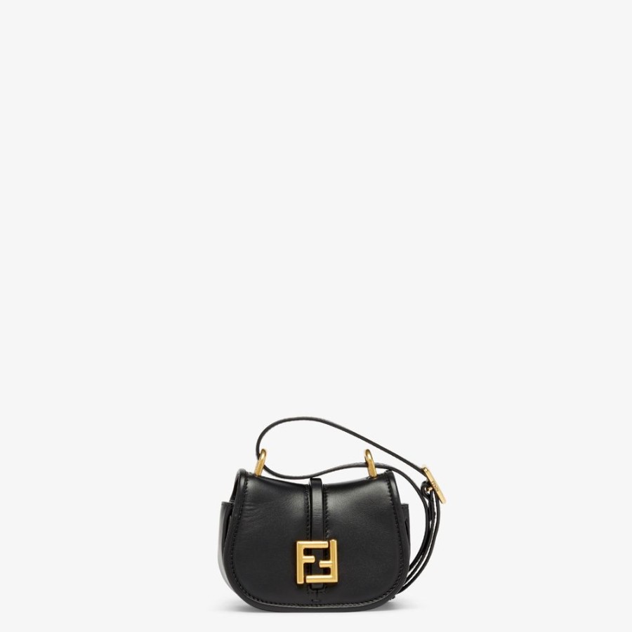 Donna Fendi Miniature Bags | Charm In Pelle Nera