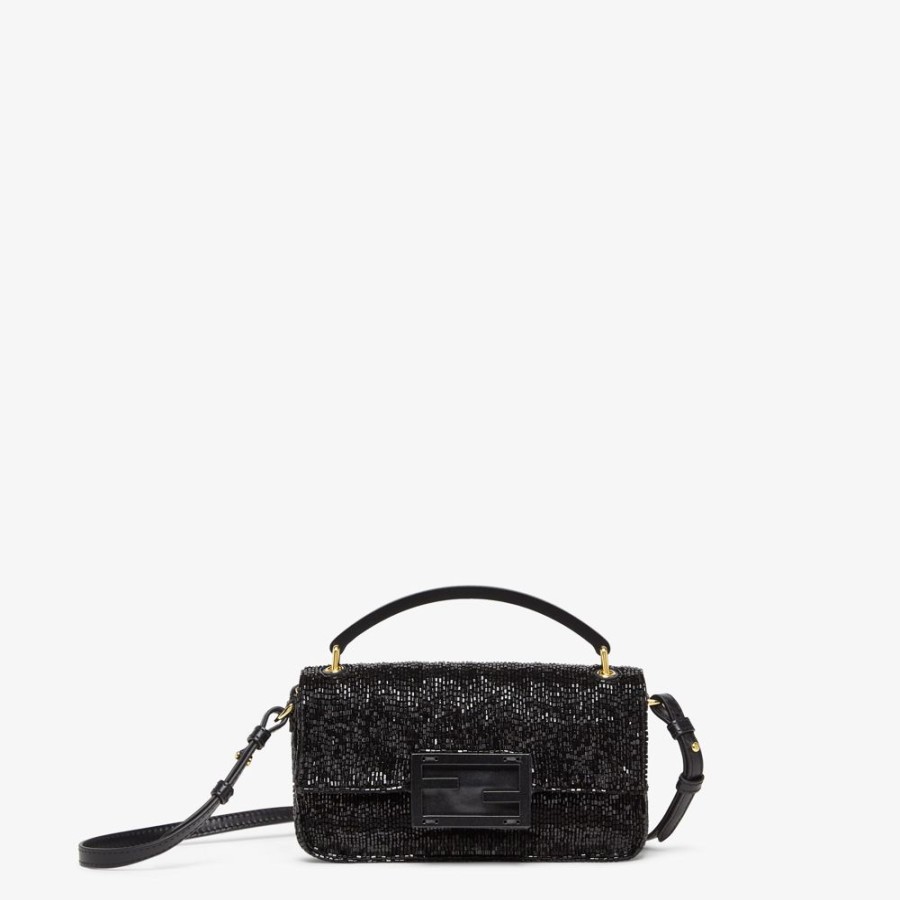 Donna Fendi Borse Mini | Pouch In Perline Nere