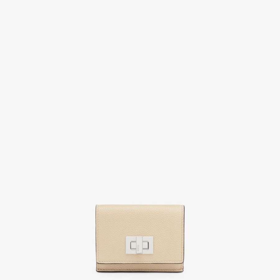 Donna Fendi Portafogli | Portafoglio In Pelle Beige