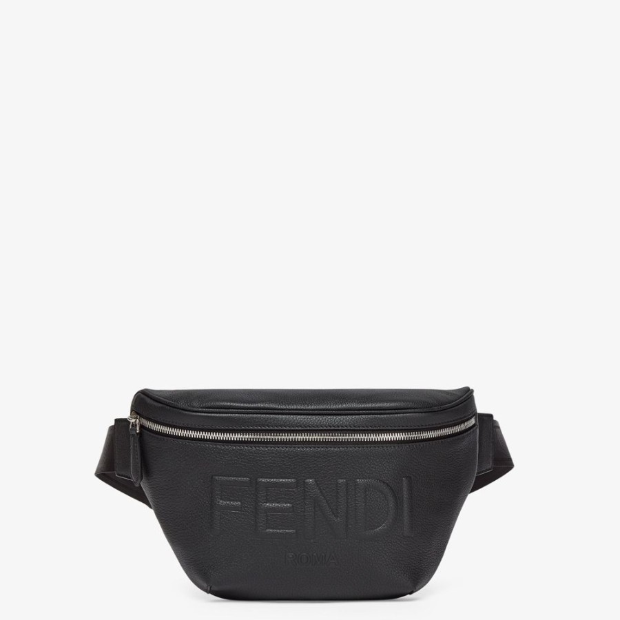 Uomo Fendi Borse Mini | Marsupio In Pelle Nera