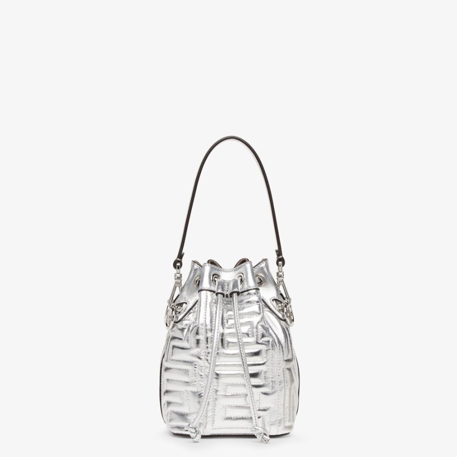 Donna Fendi Borse Mini | Mini Borsa Fendi By Marc Jacobs In Pelle Trapuntata Argento