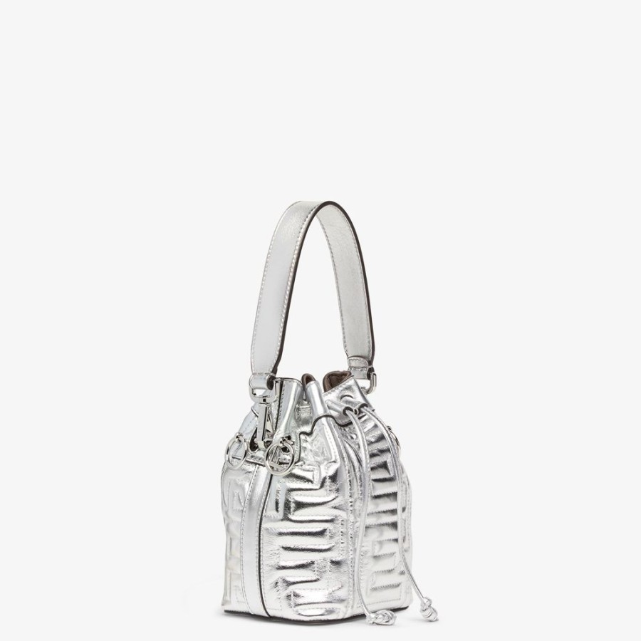 Donna Fendi Borse Mini | Mini Borsa Fendi By Marc Jacobs In Pelle Trapuntata Argento