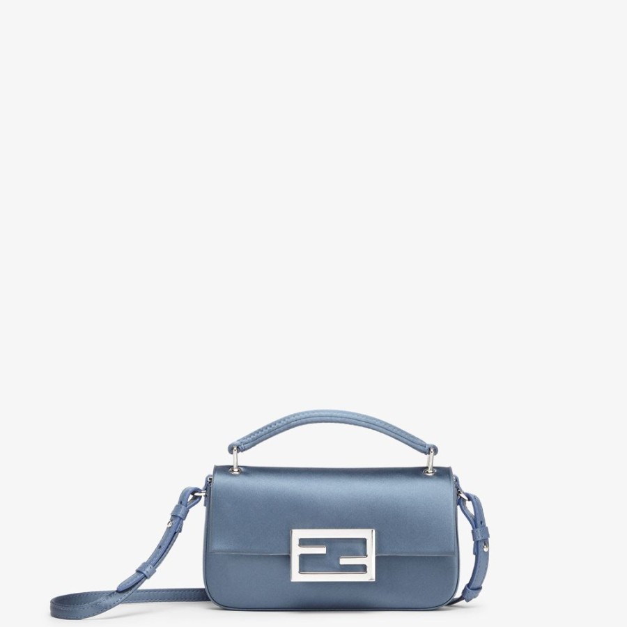 Donna Fendi Borse Mini | Pouch In Raso Blu