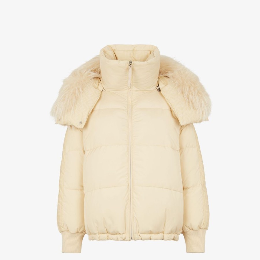 Donna Fendi Skiwear | Piumino In Nylon Bianco