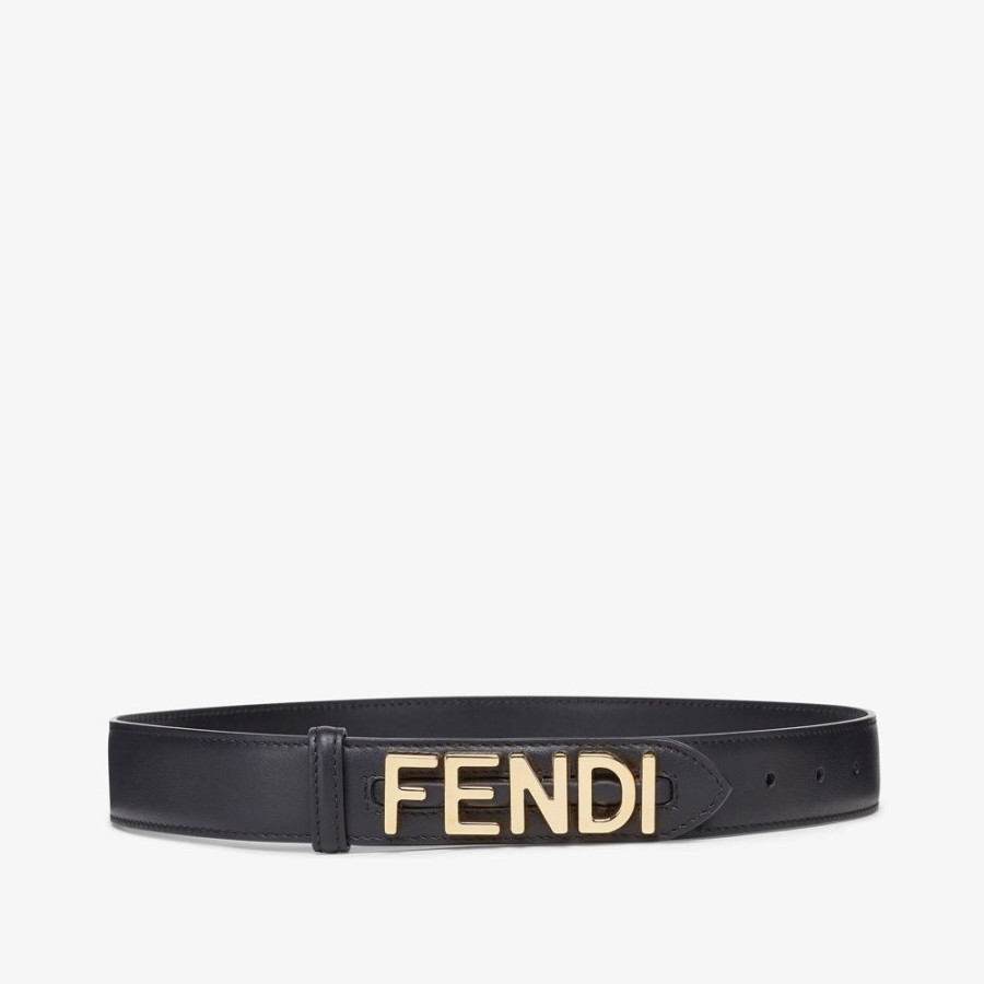 Donna Fendi Cinture | Cintura In Pelle Nera