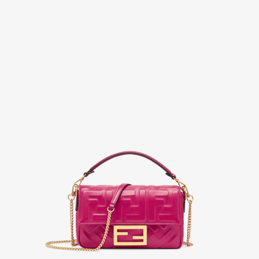 Donna Fendi Borse Mini | Borsa In Nappa Fucsia