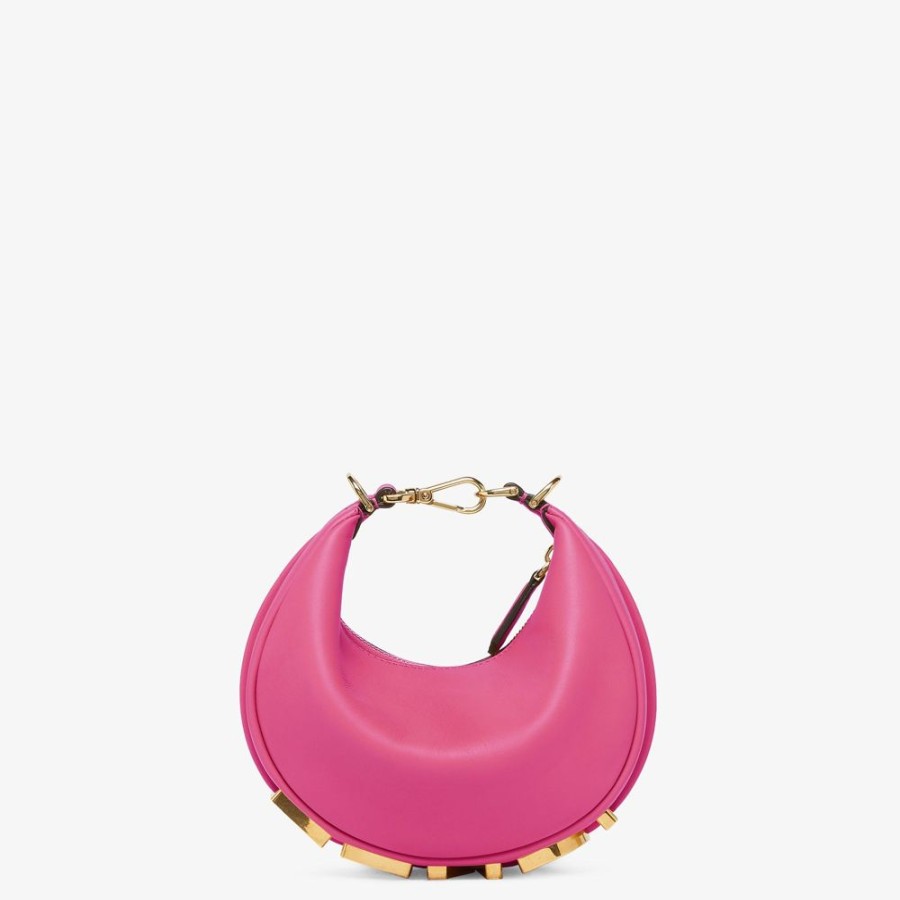 Donna Fendi Borse Hobo | Minibag In Pelle Fucsia