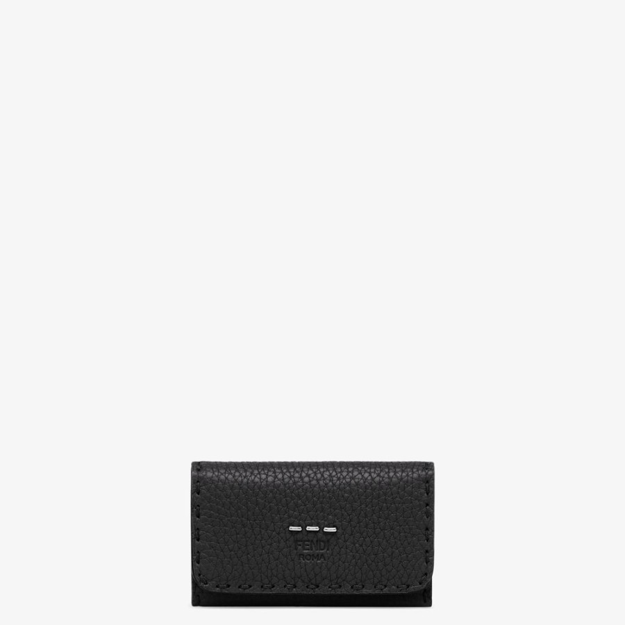 Uomo Fendi Portachiavi E Accessori Per Borse | Pouch In Pelle Nera