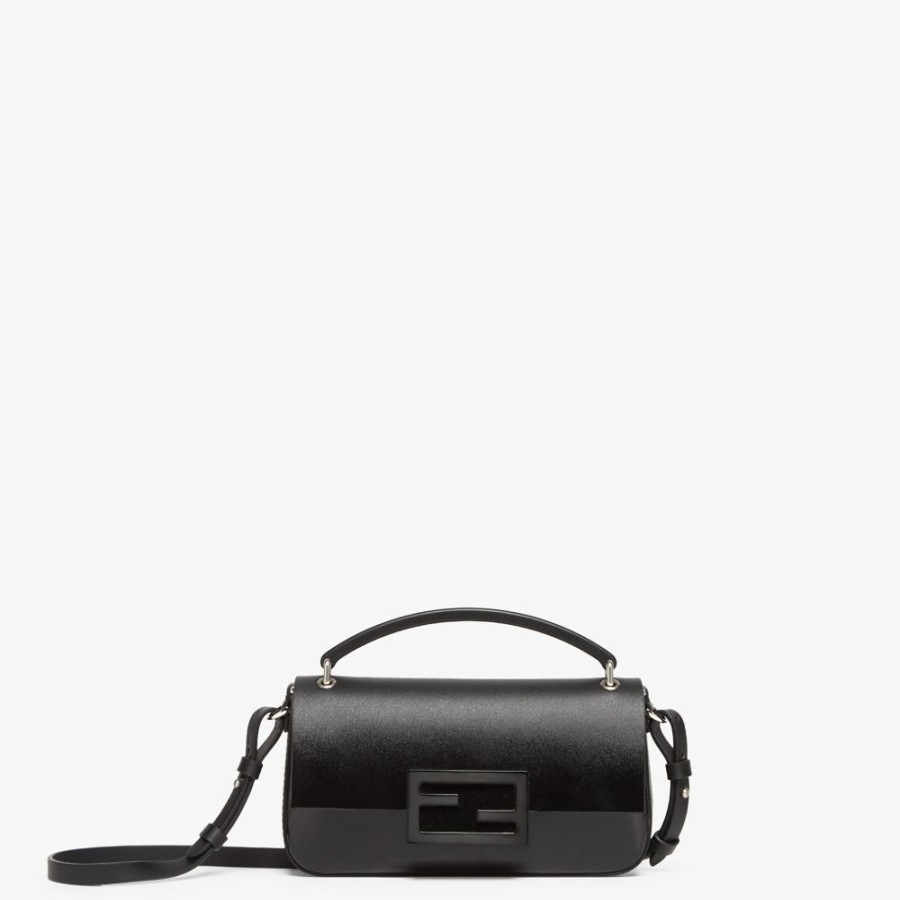 Donna Fendi Borse Mini | Pouch In Pelle Verniciata Nera